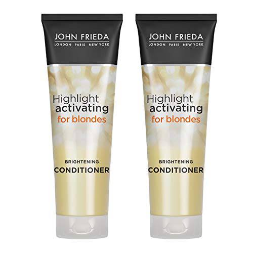 John Frieda Sheer Blonde Brightening Hair Conditioner, Helps Nourish and Activate Natural-looking Highlights, 8.45 Ounce (2 Pack)