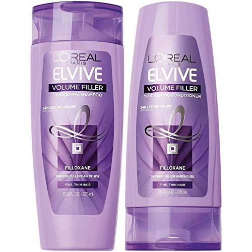 L’Oreal Paris Elvive Volume Filler Thickening Shampoo and Conditioner Set, 12.6 Ounce Each