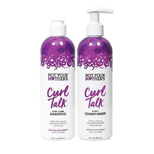 Not Your Mother’s Curl Talk Shampoo and Conditioner - 12 fl oz (2 Pack) - Shampoo and Conditioner for Curly Hair
