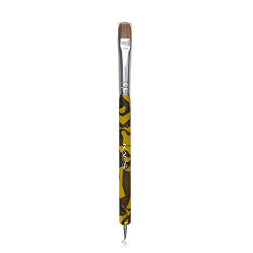 KADS Kolinsky Sable Brush 2 Way Acrylic Professional French Manicure Clean-up Brush Nail Art Brush Bend Nail Dotting Pen