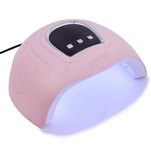 Tfscloin UV LED Nail Lamp 54W,18pcs LEDs Fast Cure Gel Polish Nail Dryer Light with 3 Time Mode Auto Sensor LCD Display ,Professional Nail Art Tools USB Charger