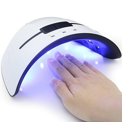 UV LED Nail Lamp, Professional UV Light for Nails 36W with 3 Timers UV Lamp for Gel Polish Curing Nail Dryer Portable Manicure Nail Art Tools with Auto Sensor, LCD Display