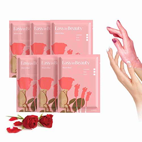EasyinBeauty Paraffin Wax Refill 2.64 lbs, 6 Pack Paraffin Wax Blocks, Paraffin Bath for Moisturize and Smooth Skin, Relieve Arthritis Pain and Stiff Muscles, Deeply Hydrates and Protects, Rose