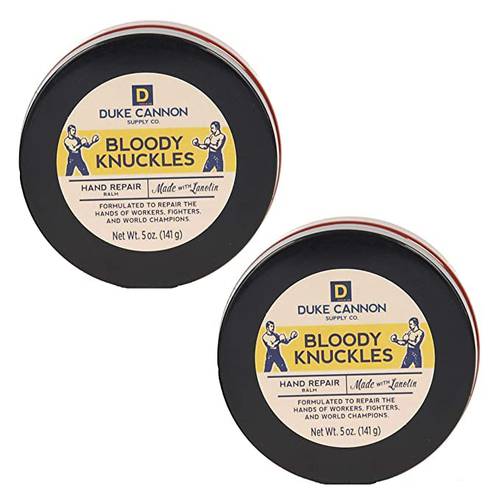 Duke Cannon Supply Co. Bloody Knuckles Hand Repair Balm for Men (Unscented) Multi-Pack- Paraben-Free, Moisturizes, Soothes &Repairs Dry, Cracked Hands, Quick-Absorption, Non-Sticky Feeling 5oz(2 Pack)