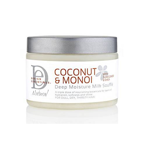 Design Essentials Deep Moisture Milk Souffle, Coconut & Monoi Collection, 12 Ounce