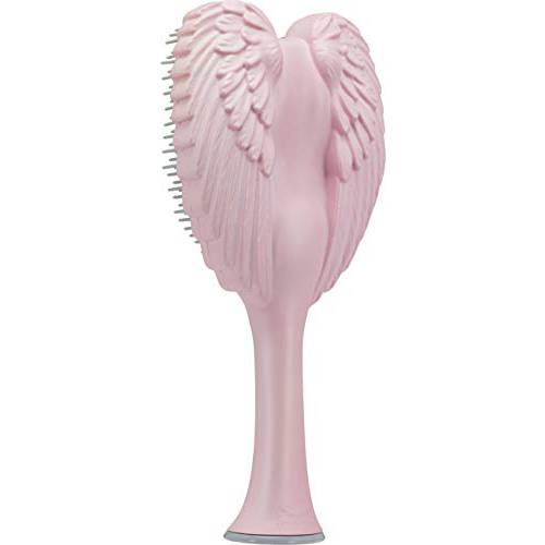 Detangling Hair Brush - Anti Static Angel Wing Hair Brush with Soft & Flexible Bristle for Straight & Wavy Hair - Tangle Angel Hair Detangler Brushes for Blow Drying & Shower - Gloss White & Pink