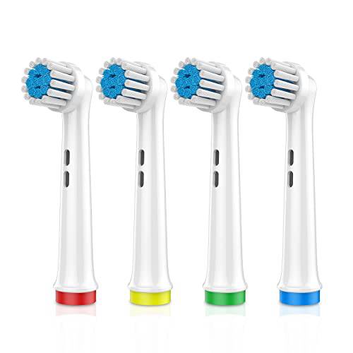 Replacement Toothbrush Heads Compatible with Oral B Braun,4 Count Professional Electric Toothbrush Heads Brush Heads Refill for Oral-B 7000/Pro 1000/9600/ 500/3000/8000