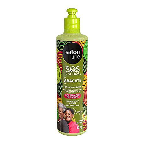 Salon Line - Linha Tratamento (SOS Cachos) - Gel Ativador de Cachos Abacate 320 Gr - (Treatment (SOS Curls) Collection - Avocado Curl Activator Gel Net 11.28 Oz)