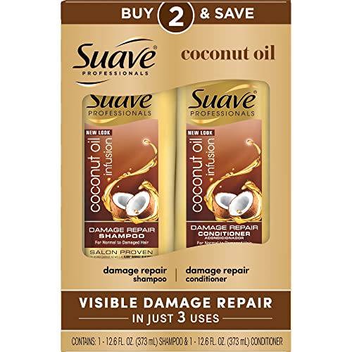 Suave Professionals Coconut Oil Infusion Damage Repair Shampoo & Conditioner Set 12.6 oz - 2 Count