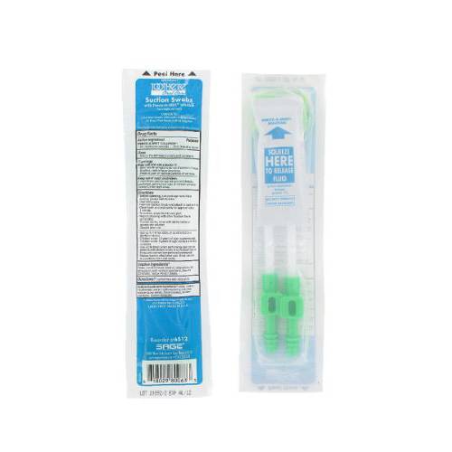 Toothette® Oral Care Single Use Suction Swab System with Perox-A-Mint Solution - 50 pack (Each pack 2 Swab)
