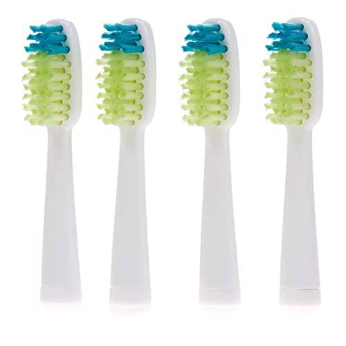 Voom Sonic - Go 1 Replacement Heads | Replacement Brushes | Advanced Bristle Technology| Soft DuPont Nylon Bristles | Oral Care, 4 Count (Pack of 1)