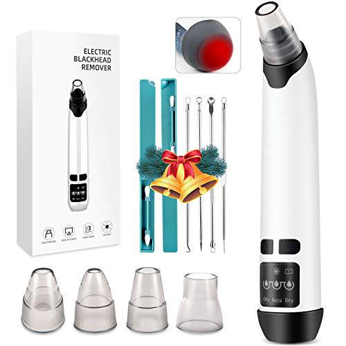 Blackhead Remover Pore Vacuum Cleaner, Facial Pore Cleaner Suctioner, Electric Acne Comedone Whitehead Extractor Tools Beauty Device for Women & Men (DarkGreen)