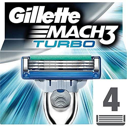 Gillette Mach3 Turbo Pack of 4 Spare Blades