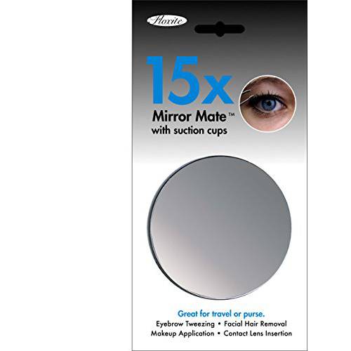 Floxite 15X Mirror Mate with Suction Cups, 3x3x3 Inch (Pack of 1), (FL-15NMM)