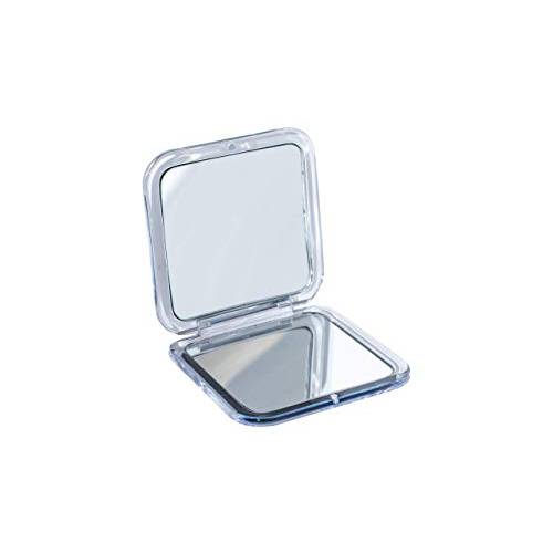 Small Compact 15X Magnifying Mirror for Travel - Handheld, Foldable & Very Lightweight - Mini Pocket-Sized Magnified Mirror for Purse - Square 3.3” x 3.3”