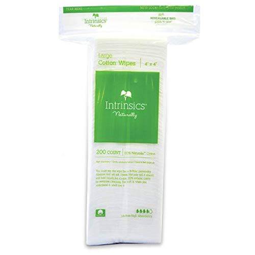 Intrinsics Large Cotton Wipes - 4 x 4, 8-ply 100% Cotton, 200 Count