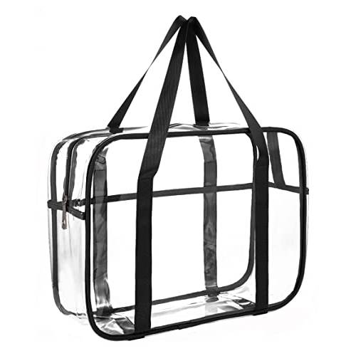 ONEGenug Clear Toiletry Bag Thick Transparent Cosmetic Bag Waterproof Makeup Artist Large Bag Diaper Case Luggage Organizer Storage Easy Clean Large