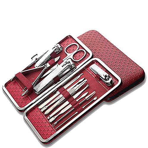 Manicure Set Nail Clippers Pedicure Kit Stainless Steel Manicure Kit Professional Grooming Kits with Tweezers and Scissors,Nail Care Tools for Home,Travel,Gift Giving,Beauty Salon(12 piece, Champagne)