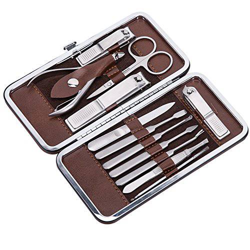 Corewill Nail Clipper Set 12 in 1 Manicure and Pedicure Kit for Fingernail and Toenail with Portable Travel Case, Ideal for Men and Women, Professional Stainless Steel