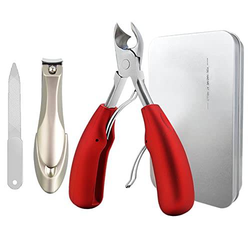 Podiatrist Toenail Clippers, Large Nail Clippers for Ingrown & Thick & Professional & Men & Seniors Toenail and Nail Surgical Grade Stainless Steel Toenail Trimmer Nipper