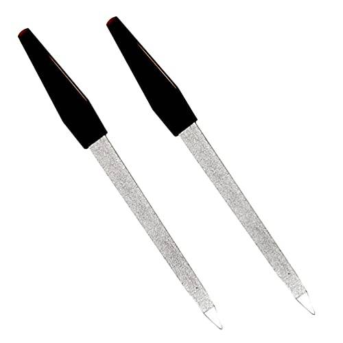 Pinkee’s (2 Pack) 6 inch Stainless Steel Metal Nail File for Fingernails, Toenails, Scraping, Strengthening, Finger Manicure File