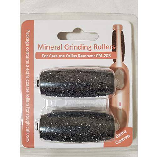 Extra Coarse Replacement Rollers for Care me Callus Remover Rechargeable CM-203 - Super Coarse Refill Roller Heads for Tough Calluses