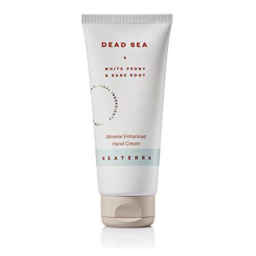 SEATERRA Hand Cream - Dead Sea Mineral Enhanced Hand Cream for Dry Cracked Hands, 97% Natural Ingredients, Vegan, 100 ml / 3.4 fl.oz.