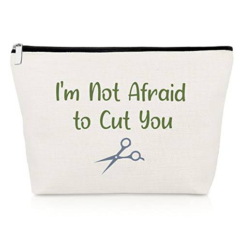 Hairdresser Gift for Women Hair Stylist Gift Makeup Bag Cosmetology Graduation Gift Birthday Gift for Hair Dresser Stylists Barber Hairstylist Gifts Funny Cosmetic Pouch Appreciation Gift Cosmetic Bag
