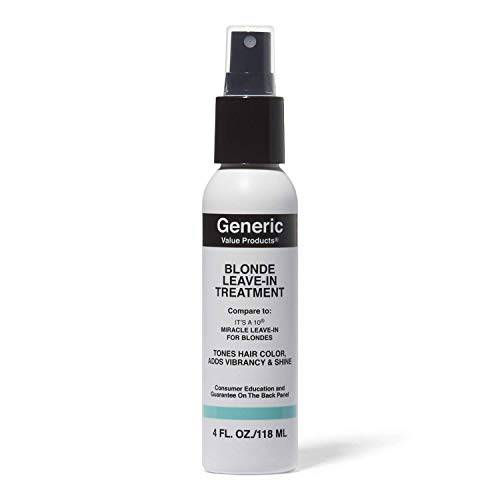 Generic Value Products Blonde Leave In Treatment Compare to 10 Miracle Leave In for Blondes