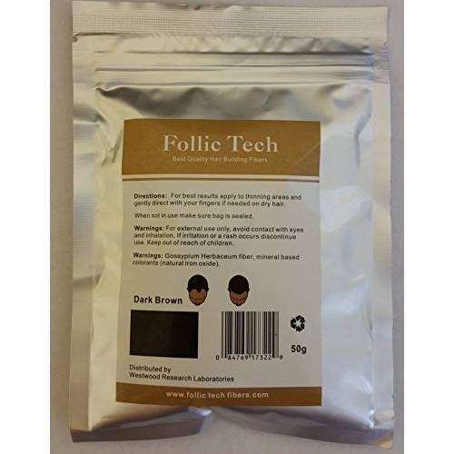 Follic Tech Hair Building Fibers 58 Grams (Dark Brown)