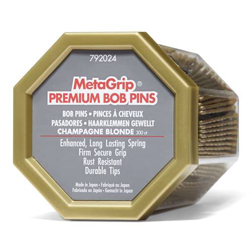 MetaGrip Premium Blonde Bobby Pins, 300ct