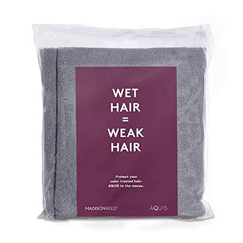 Madison Reed x AQUIS Quick Drying Towel, Strengthen Hair While You Dry, Reduces Frizz & Breakage, for All Hair Types, Size 16” x 39”