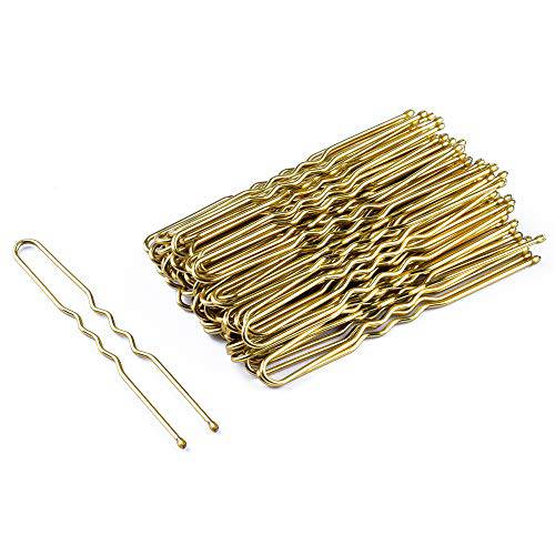 Blonde Bobby Pins, MORGLES Blonde Hair Pins Bobby Pins Blonde Hair Pins for Buns Ballet Bun Pins for Women Girls with Box-80 count (2.4 inch)