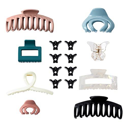 Hair Claw Clips for Women Girls 16 PCS Matte Cute Claw Clip Large Medium Small Mini for Long Thick and Thin Hair