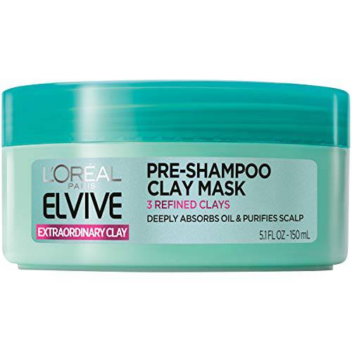 L’Oréal Paris Elvive Extraordinary Clay Pre-Shampoo Mask, 5.1 fl. oz. (Packaging May Vary)
