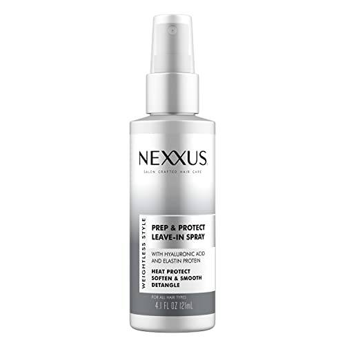 Nexxus Prep and Protect Leave-in Conditioner Spray Weightless Style Detangler Moisturizer, Heat Protectant 4.1 oz