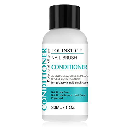 LOUINSTIC Nail Brush Cleaner and Conditioner - Quickly Clean Gel Nail Brushes, Paint Brushes, Airbrushes, Art Tools, Nail Brush Preserver and Restorer for Kolinsky Acrylic Nail Brush & Gel Nail Brush