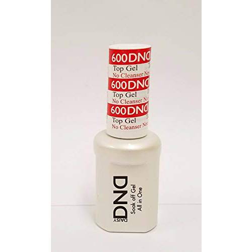 DND 600 - No Cleanser Needed - UV/LED Cure Soak off Gel Top Coat 0.5oz/15ml