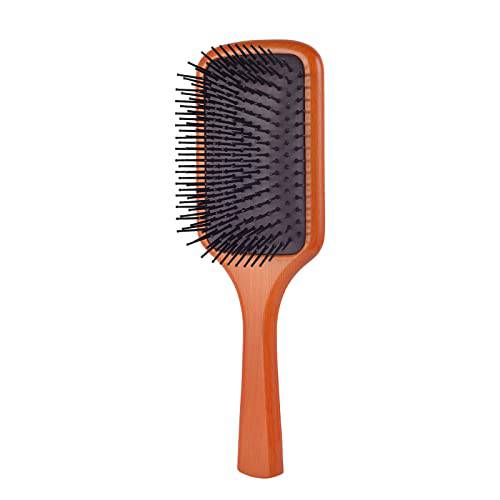 Hair Brush For Women SuoYiKA Hair brush with natural wooden paddle bristles-suit for all hair anti-static fine massag scalp. Christmas Gifts