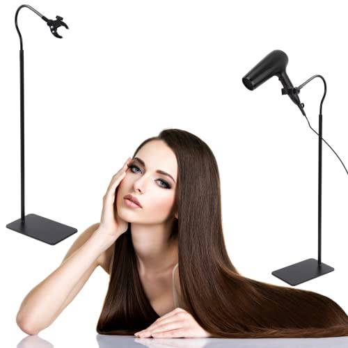 【2022 New Version】Hair Dryer Stand, 1.6M Adjustable Height Hands-Free Hair Dryer Holder with Heavy Base, 360 Degree Rotating Blow Dryer Holder Suitable for 99% Hair Dryer(1.9KG)