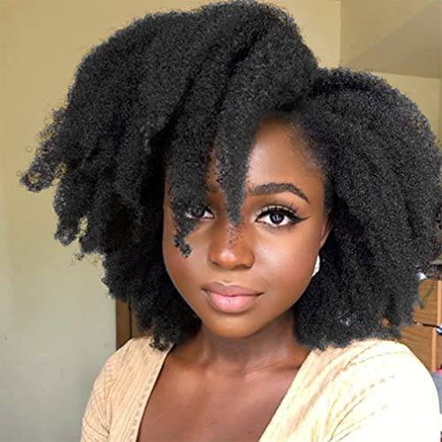 1Pack Marley Hair Braiding Hair for Twists 8Inch Short Afro Kinky Twist Crochet Braids Synthetic Fiber Hair Extensions for Women(1B)