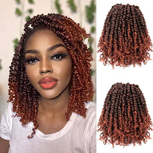 Umylar Passion Twist Hair 10 Inch 8 Packs Pre-twisted Passion Twist Crochet Hair For Women Pre-looped Short Passion Twist Bohemian Braids Synthetic Crochet Hair Extension(10 Inch (Pack of 8), 1B/350)