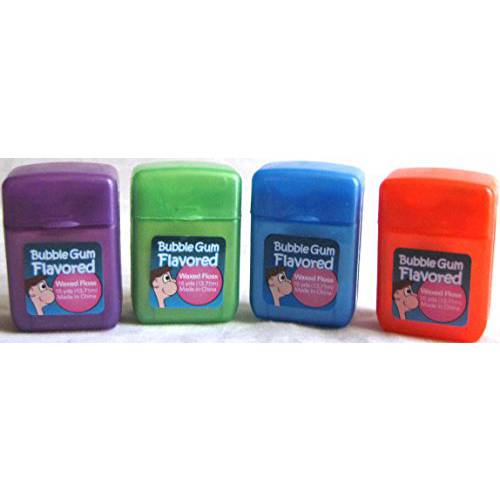 Plak Smacker Bubble Gum Flavored Floss, 15 yds - 4 pack
