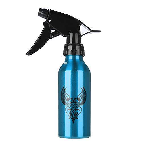 250ml Tattoo Spray Bottle, Aluminum Pump Bottle Trigger Tattoo Atomizer Sprayer Hairdressing Tattoo Water, Household Green Soap Spray Bottle(Silvery)