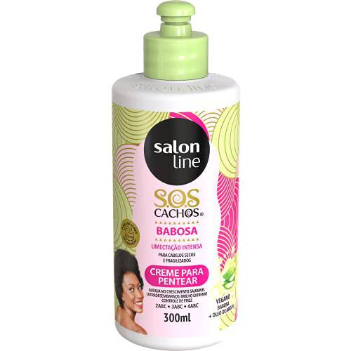 Salon Line - Linha Tratamento (SOS Cachos) - Creme para Pentear Babosa 300 Ml Treatment (SOS Curls) Collection - Aloe Vera Combing Cream Net 10.58 Oz
