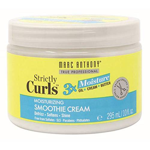Marc Anthony Strictly Curls 3X Moisture Smoothie Cream 10 Ounce (295ml) (3 Pack)