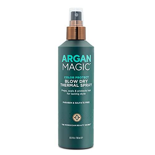 Argan Magic Color Care Blow Dry Thermal Priming Spray | Primes Hair for Heat Styling | Preps, Seals, Protects for Lasting Style | Paraben Free, Cruelty Free, Made in USA (8.5 oz)