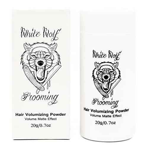 White Wolf Hair Styling Powder for Men — Instant Thickening Volumizer Dust for Fine & Thinning Hair — Firm Hold & Matte Finish — Cruelty Free, Natural & Vegan