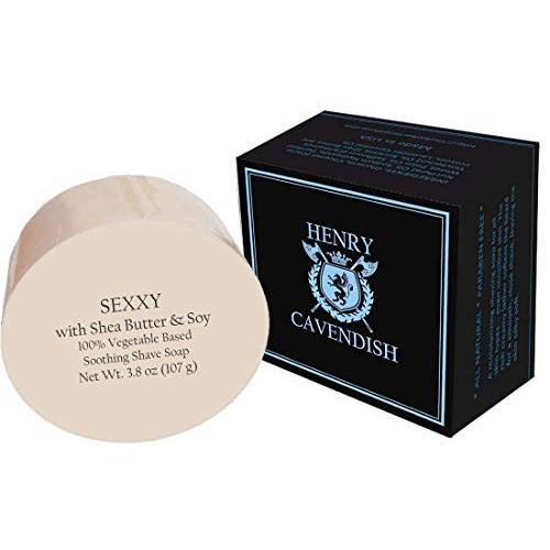 Henry Cavendish Sexxy (Fresh Cedar Blend) Shave Soap for Men & Women - Premium Quality, All Natural, moisturizing Shaving Puck made with Shea Butter & Coconut Oil for a Rich Lather and a Smooth Comfortable Shave for Ladies and Gentleman. 3.8 Oz Puck Refill