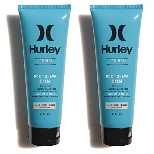 Hurley Men’s Aftershave - Cooling Menthol Post Shave Balm, Size 6oz (2 Pack), Menthol